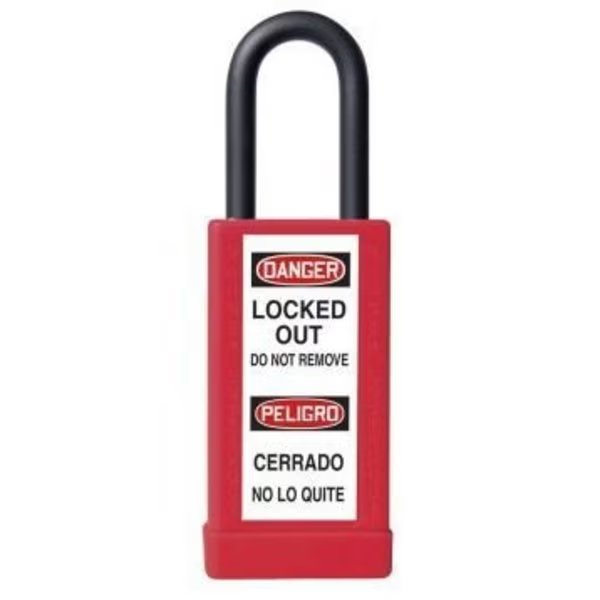 BRASS BODY PADLOCKS BODY HEIGHT KDL451RD, Accuform, Mfr#: KDL451RD